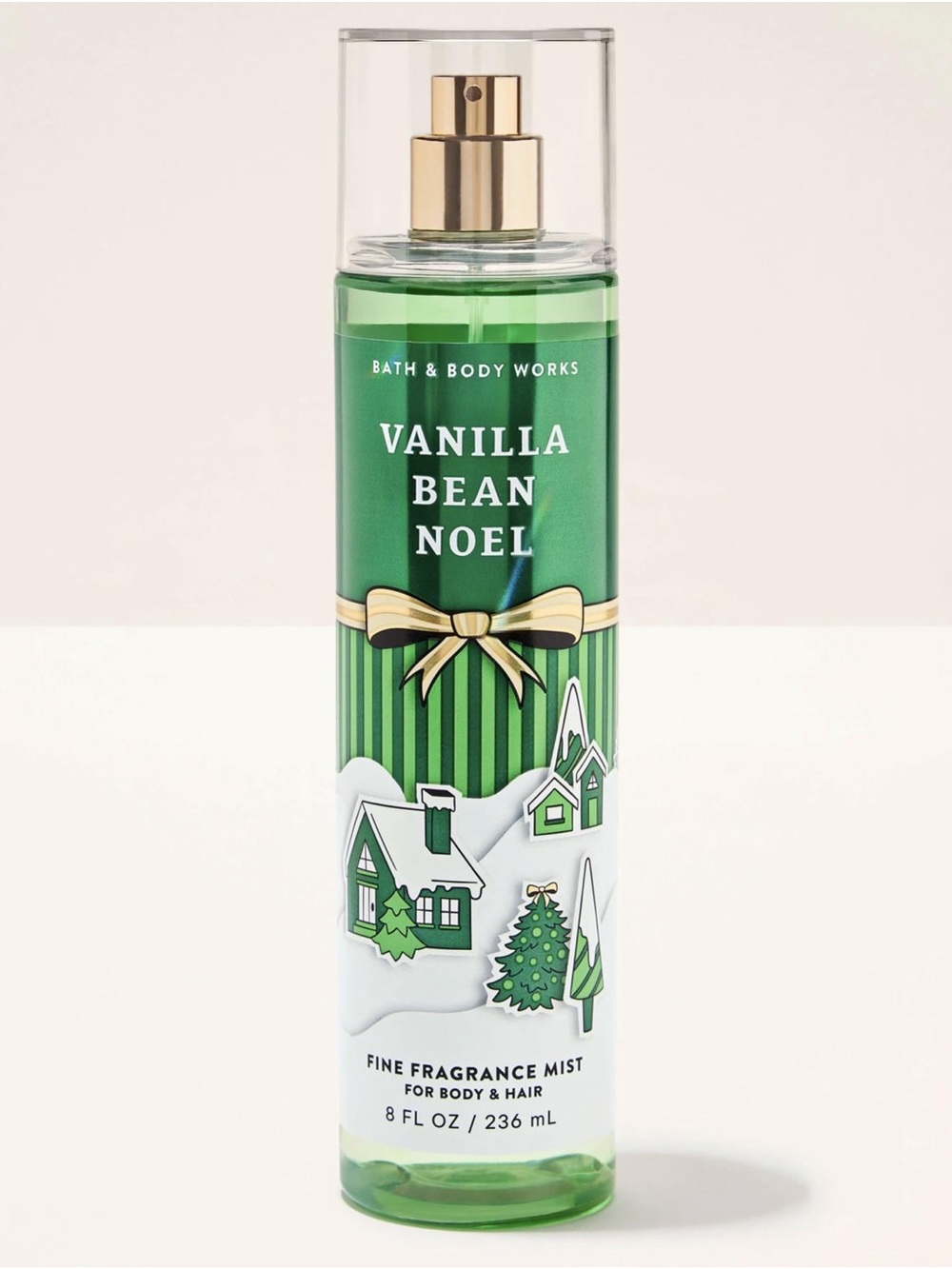 Bath & Body Works Vanilla Bean Noel Fine Fragrance Mist - Green & Gold